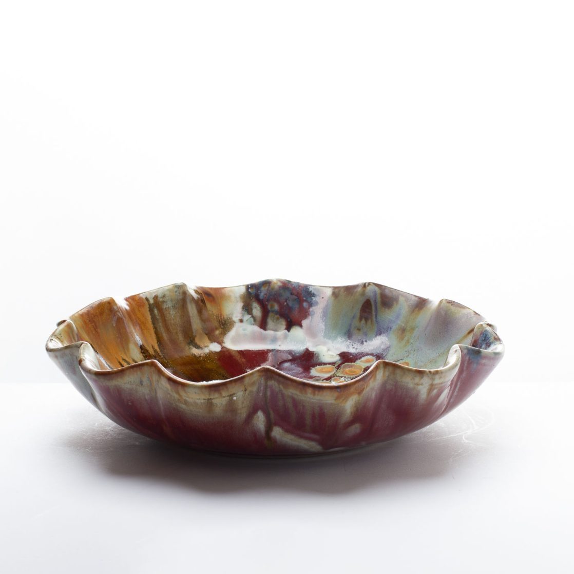 red scalloped bowl JC67Y160